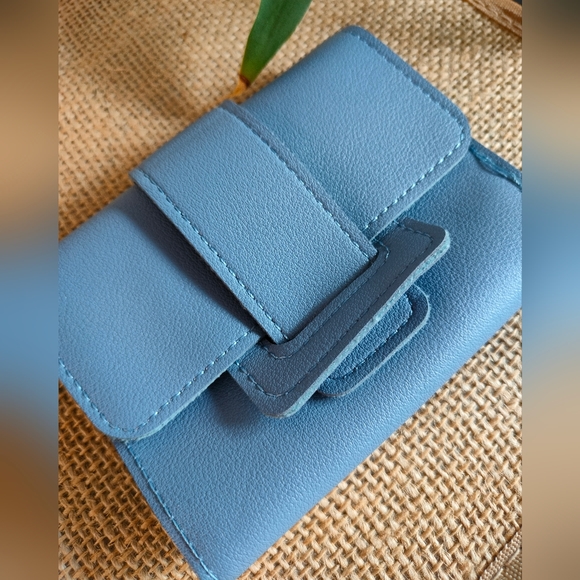 Elegant Boho Blue Fold Wallet - Picture 4 of 14